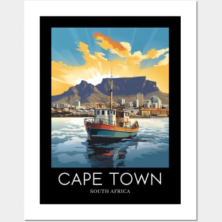 A Pop Art Travel Print of Cape Town - South Africa Posters and Art